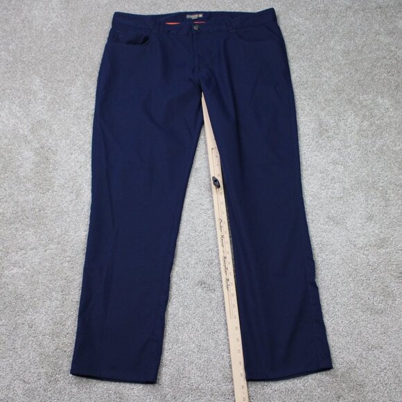 Peter Millar EB66 Pants Mens 38x30 Blue Crown Sport 100% Polyester w/ 30" inseam - Picture 3 of 15